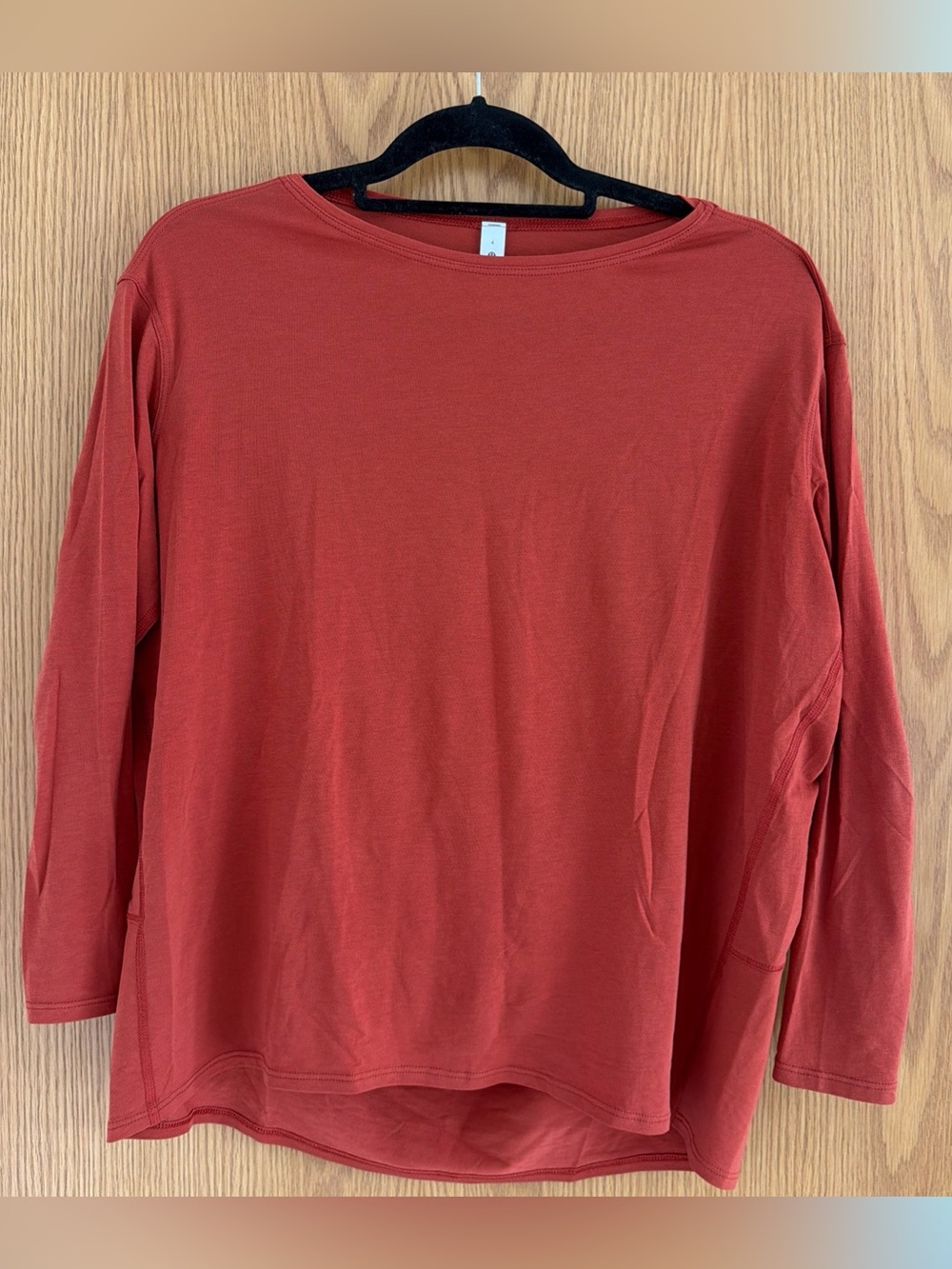 Lululemon Back in Action Oversized Women’s Rust Long Sleeve Athleisure Yoga